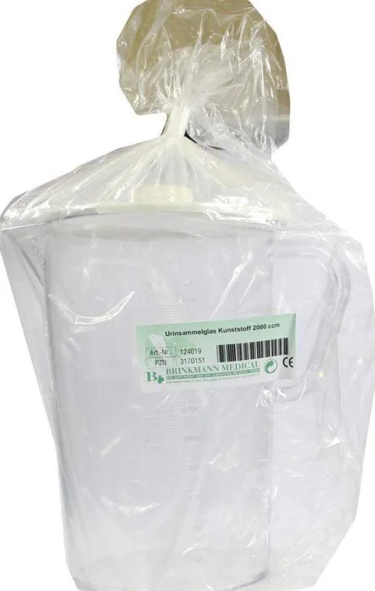 Urinsammelglas 2000ml Kunststoff Mit Deckel