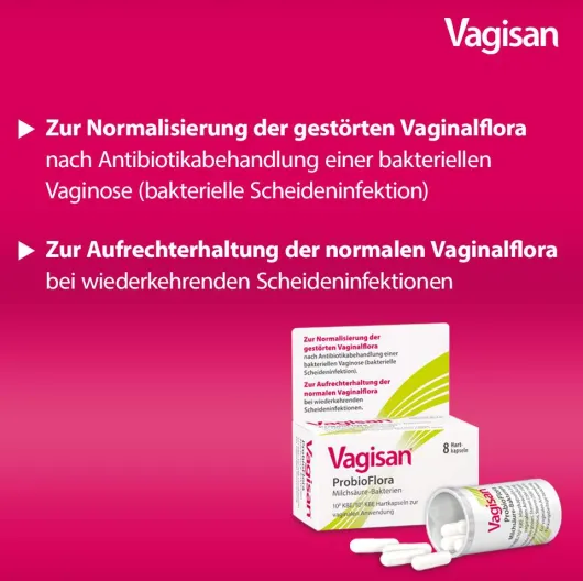 Vagisan ProbioFlora Milchsäure-Bakterien 8 Hartkapseln