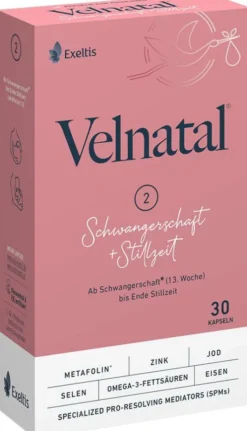 Velnatal Schwangerschaft + Stillzeit 30 Weichkapseln