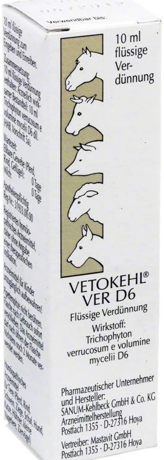 Vetokehl Ver D6 vet. 10 ml Tropfen