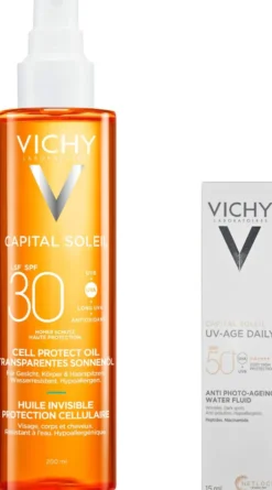 Vichy Capital Soleil Cell Protect Oil LSF 30 200 ml + gratis Capital Soleil UV-Age Daily LSF50+ 15 ml