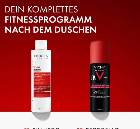 Vichy Clinical Control Homme Deo Spray 96h Doppelpack 2 x 125 ml Spray