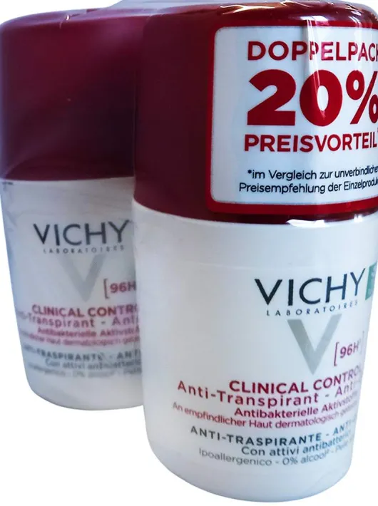 Vichy Deo Roll-on Antitranspirant 96h 2x 50 ml