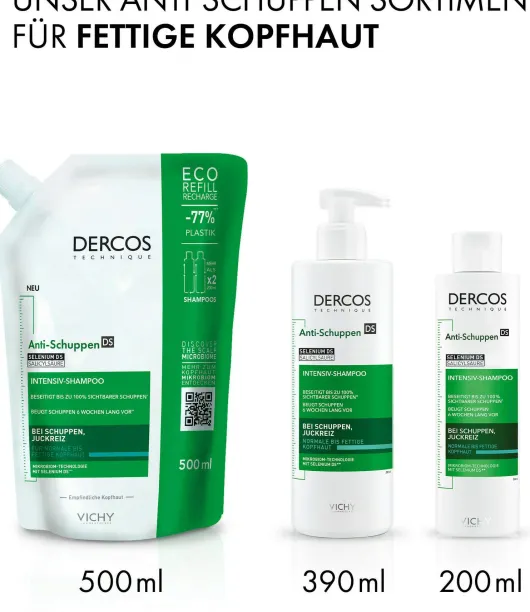 Vichy Dercos Anti-Schuppen Shampoo für fettige Kopfhaut 390 ml