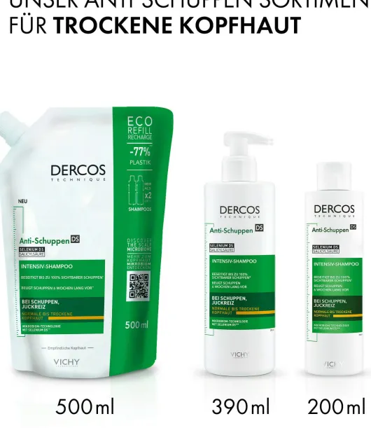 Vichy Dercos Anti-Schuppen Shampoo Trockene Kopfhaut 390 ml