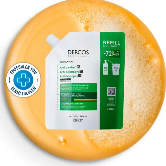 Vichy Dercos Anti-Schuppen Shampoo trockene Kopfhaut Nachfüllpack 390 ml