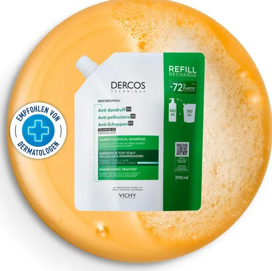 Vichy Dercos Anti-Schuppen Shampoo fettige Kopfhaut Nachfüllpack 390 ml