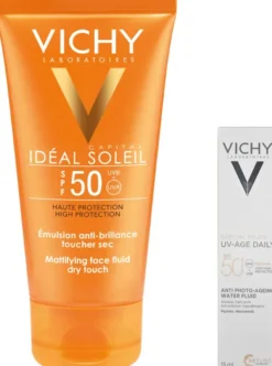 Vichy Ideal Soleil 50 ml Sonnen Fluid LSF 50 + gratis Vichy Capital Soleil UV-Age Daily LSF 50+ 15 ml