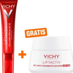 Vichy Liftactiv Collagen Specialist 16 Augenpflege 15 ml + gratis Vichy Liftactiv B3 Anti-Pigfmentflecken LSF 50 15 ml