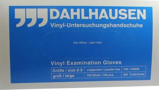 Vinyl Handschuhe Ungepudert Gr. L 100 Stück
