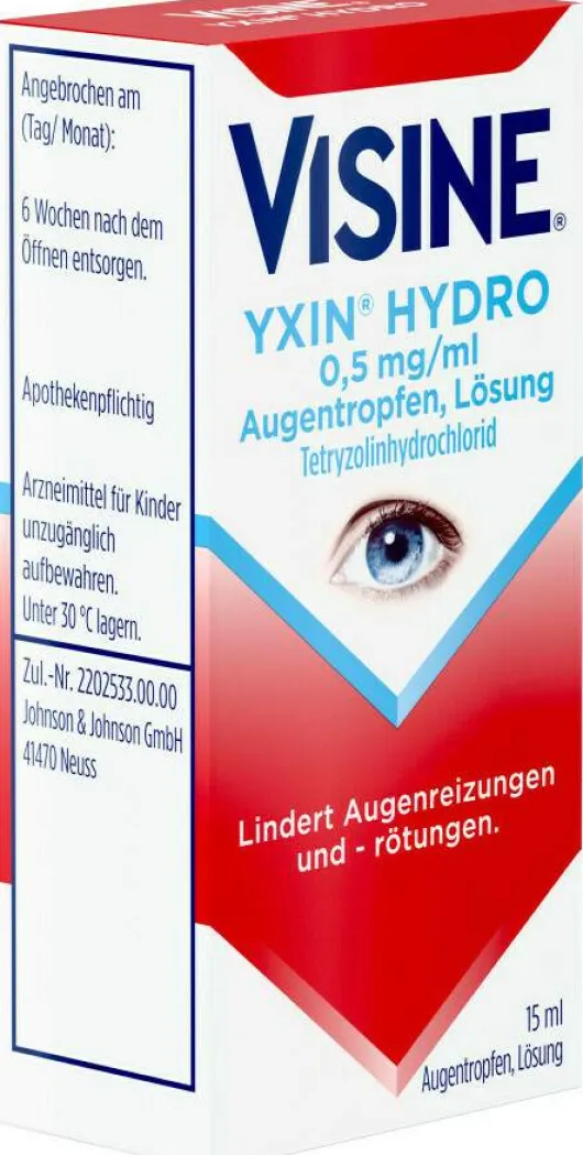 Visine Yxin Hydro 0,5 mg je ml Augentropfen 15 ml