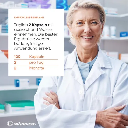 Vitamaze Magnesium Magnesiumbisclycinat 750 mg 120 Kapseln