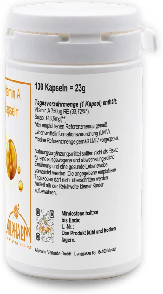 Vitamin A 100 Kapseln