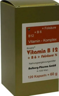 Vitamin B12 + B6 + Folsäure Komplex N Kapseln 120 Kapseln
