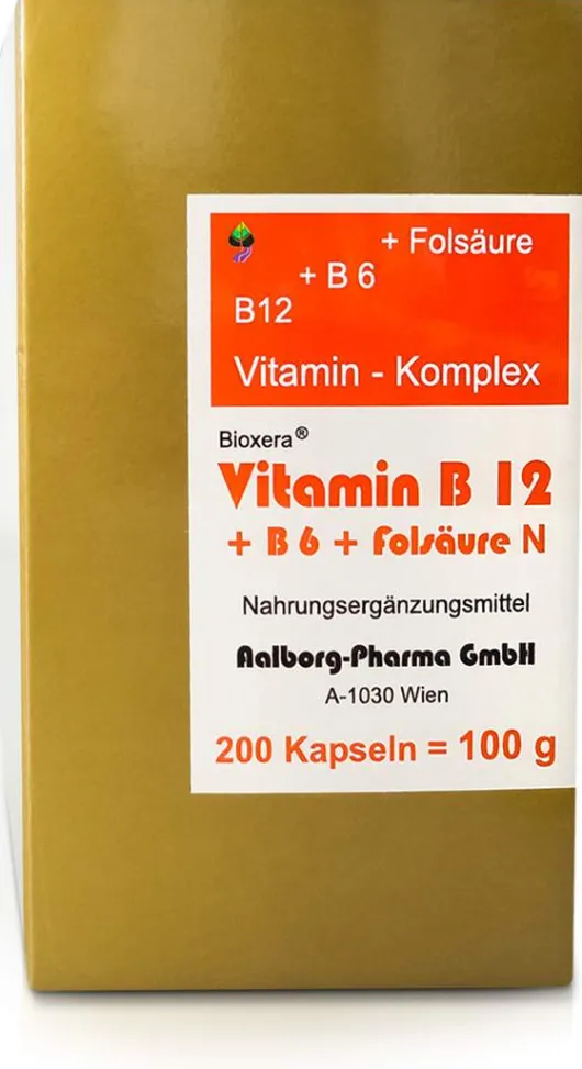 Vitamin B12 + B6 + Folsäure Komplex N Kapseln 200 Kapseln