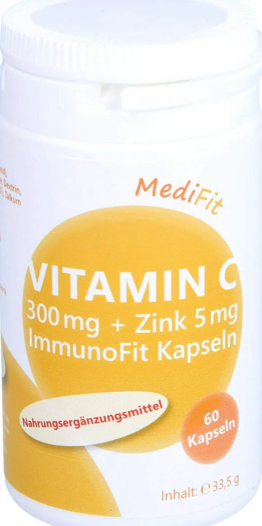 Vitamin C 300 mg + Zink 5 mg Immunofit 60 Kapseln