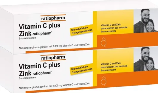 Vitamin C plus Zink-ratiopharm 2 x 40 Brausetabletten