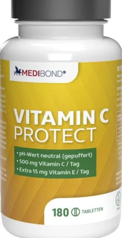 Vitamin C Protect Medibond 180 Tabletten + gratis Salbei Bonbons zuckerfrei Medibond 40 g