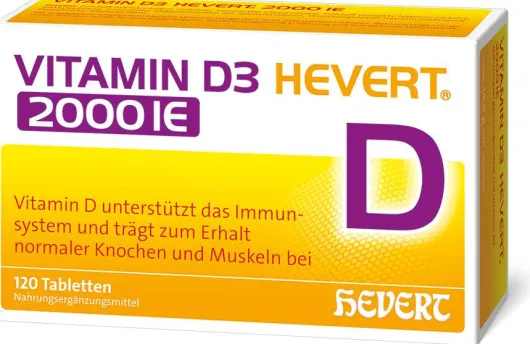 Vitamin D3 Hevert 2.000 I.E. 120 Tabletten