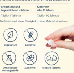 Vitamin D3 Hevert 2.000 I.E. 60 Tabletten