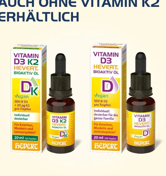 Vitamin D3 K2 Hevert Bioaktiv 20 ml Öl