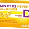 Vitamin D3 K2 Hevert + Calcium und Magnesium 1000IE 120 Kapseln