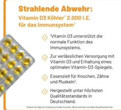 Vitamin D3 Köhler 2000 I.E 120 Kapseln