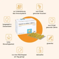 Vitamin D3 Köhler 2000 I.E 120 Kapseln