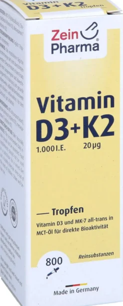 Vitamin D3+k2 Mk-7 Tropfen Z.Einnehmen Hochdosiert 25 ml