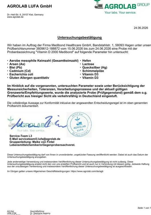 Vitamin D3 2.000 Medibond 120 Tabletten