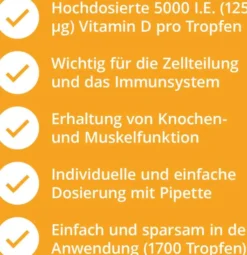 Vitamin D3 Tropfen Vital 5000 I.E. 50 ml Tropfen