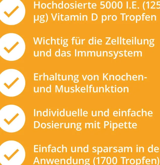 Vitamin D3 Tropfen Vital 5000 I.E. 50 ml Tropfen