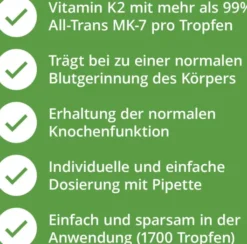 Vitamin K2 Mk-7 200 µg 50 ml Tropfen