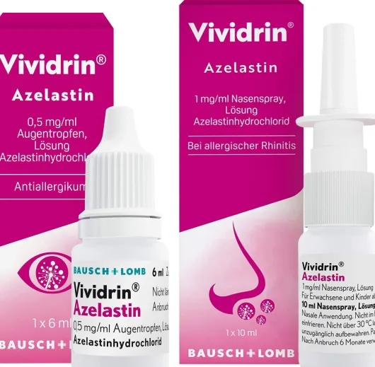 Vividrin Azelastin Augentropfen 6 ml + Azelastin Nasenspray 10 ml Set