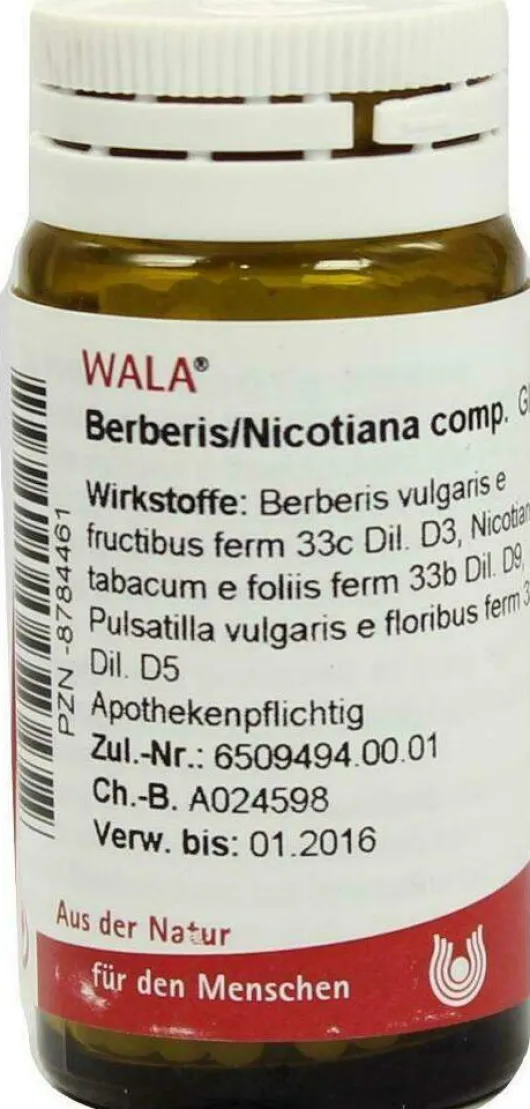 Wala Berberis Nicotiana Comp. 20 G Globuli