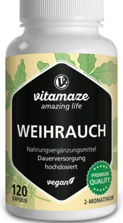 Weihrauch 900 mg Hochdosiert Vegan 120 Kapseln