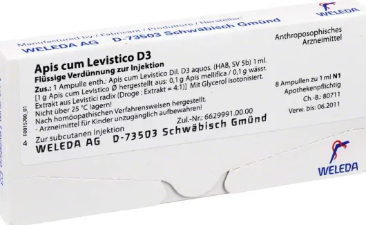 Weleda Apis Cum Levistico D 3 8 X 1 ml Ampullen