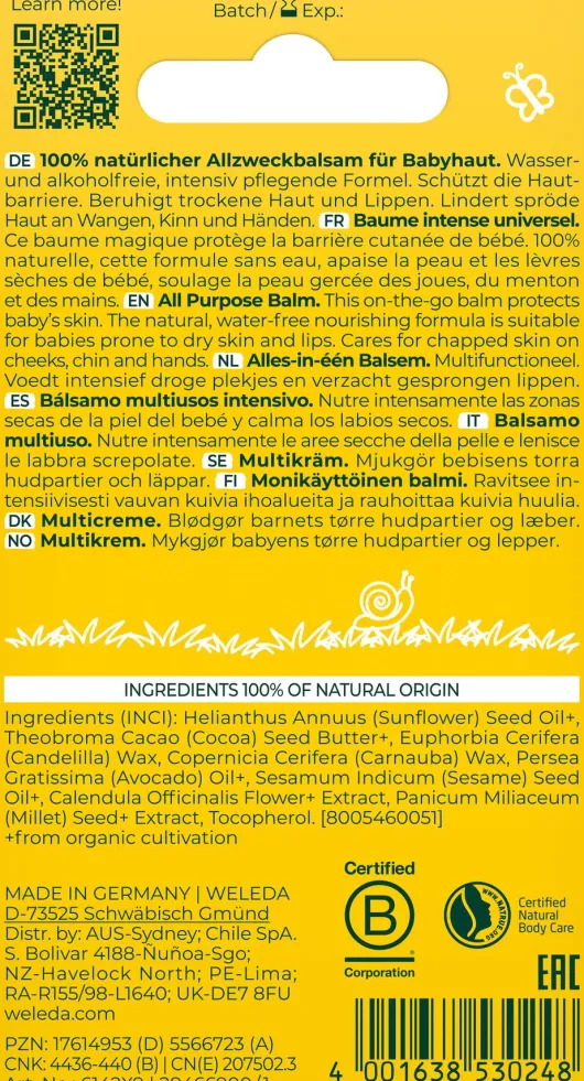 Weleda Calendula Baby Zauberbalsam 25g