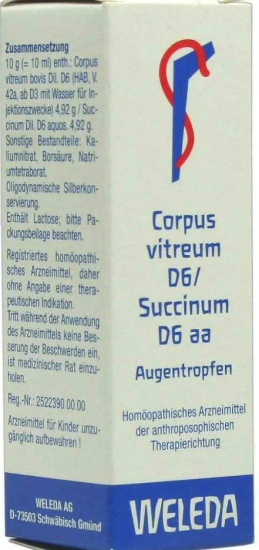 Weleda Corpus Vitreum D6 Succinum D6 Aa 10 ml Augentropfen