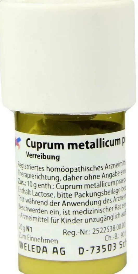 Weleda Cuprum Metallicum Praeparatum D30 20 G Trituration