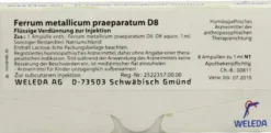 Weleda Ferrum Metallicum Praeparatum D8 8 X 1 ml Ampullen