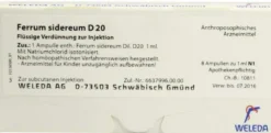 Weleda Ferrum Sidereum D20 8 X 1 ml Ampullen