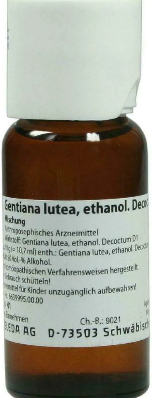 Weleda Gentiana Lutea, Ethanol. Decoctum 5% 50 ml Dilution