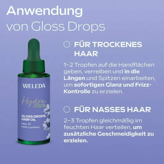 Weleda Hydrashine Gloss Drops Haar-Öl
