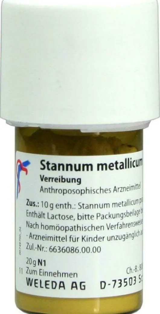 Weleda Stannum Metallicum Praeparatum D8 20 G Trituration