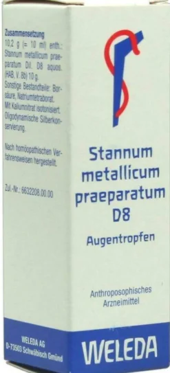 Weleda Stannum Metallicum Praeparatum D8 10 ml Augentropfen