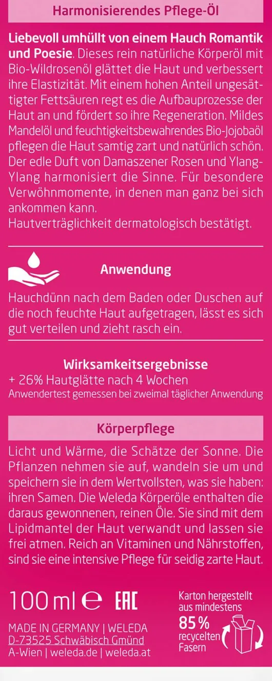 Weleda Wildrose Harmonisierendes Pflegeöl 100 ml