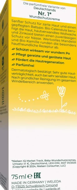 Weleda Wundschutzcreme Parfümfrei Calendula 75 ml