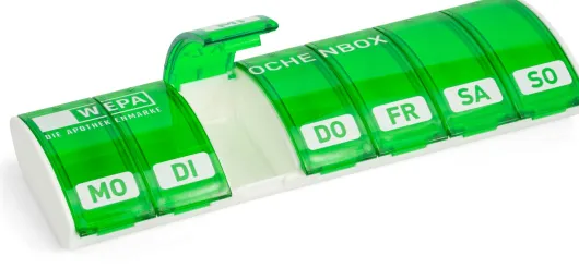 WEPA 1x7 Wochenbox Grün + UV-Schutz