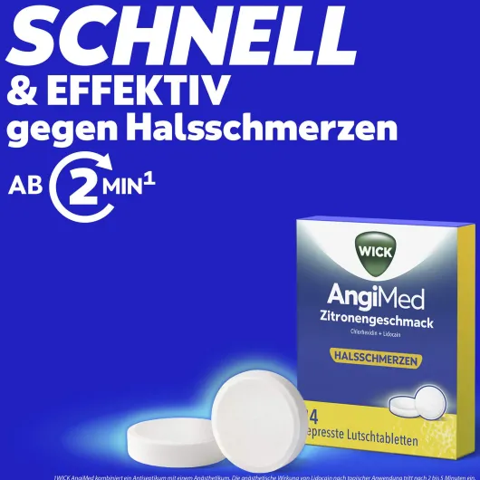 WICK AngiMed Zitronengeschmack 24 Lutschtabletten